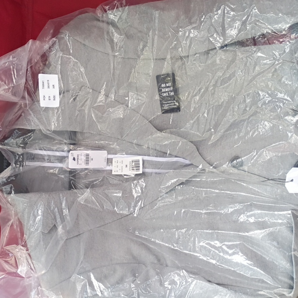 Express 36r Grey suit jacket slim fit